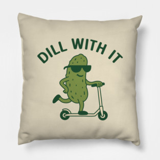 Dill with It Pickle Riding Electric Scooter Pillow