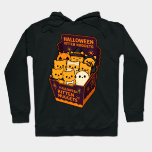 Halloween Kitten Nuggets Box Food Pun Cat Lover Hoodie