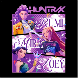 The Huntrix Kpop Demon Hunters Posters and Art