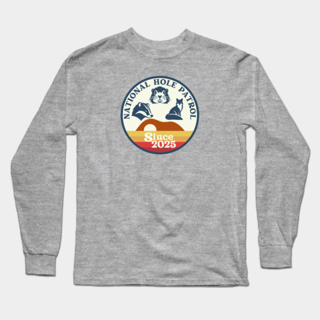 Retro Hole Patrol Long Sleeve T-Shirt by Four Season Foraging