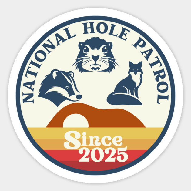 Retro Hole Patrol Magnet by Four Season Foraging