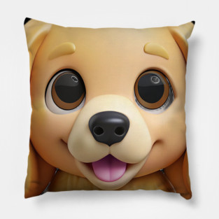 Cute Golden Retriever Puppy – Adorable Dog Lover Design Pillow