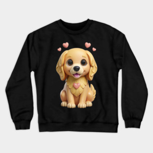 Cute Golden Retriever Puppy – Adorable Dog Lover Design Crewneck Sweatshirt