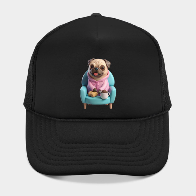 Cute Coffee Fat Pug – Funny Dog Lover Design by IamActiveDog