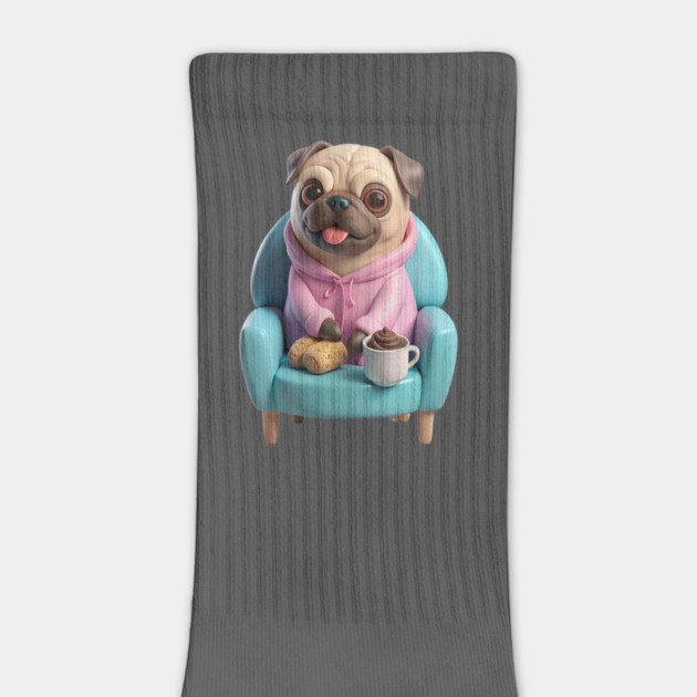 Cute Coffee Fat Pug – Funny Dog Lover Design by IamActiveDog