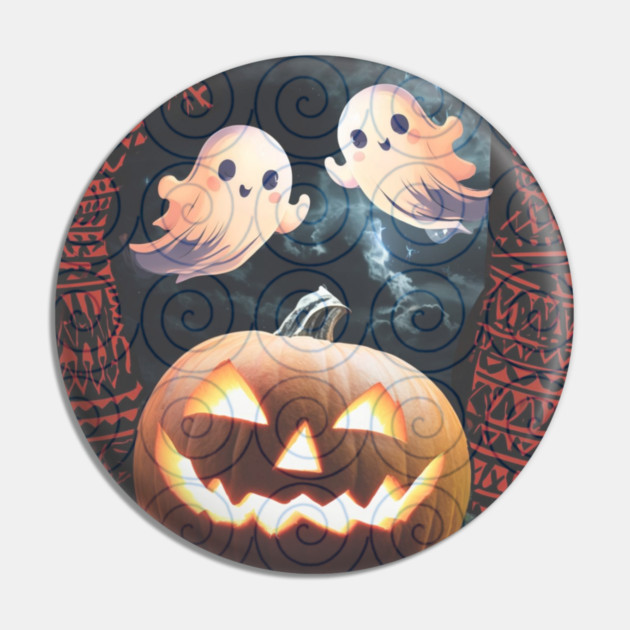 Tribal Ghosties in Indigo Play – Cute Hmong Spirit Glow Pin by Pimcolle