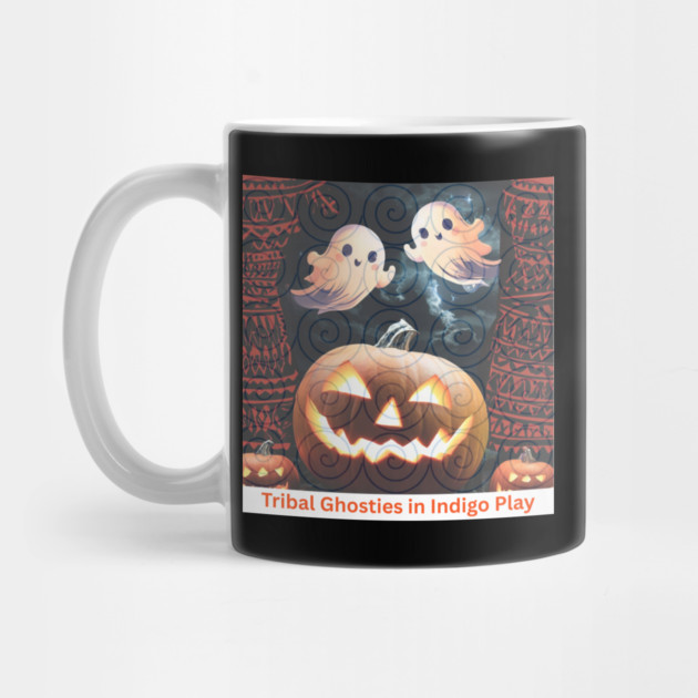 Tribal Ghosties in Indigo Play – Cute Hmong Spirit Glow by Pimcolle