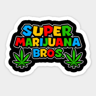 SUPER MARIJUANA BROS Sticker