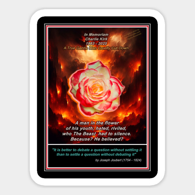 CHARLIE KIRK - A Gentle Man, a Father, a Husband, a Leader, and an American Hero Magnet by Erik's Store