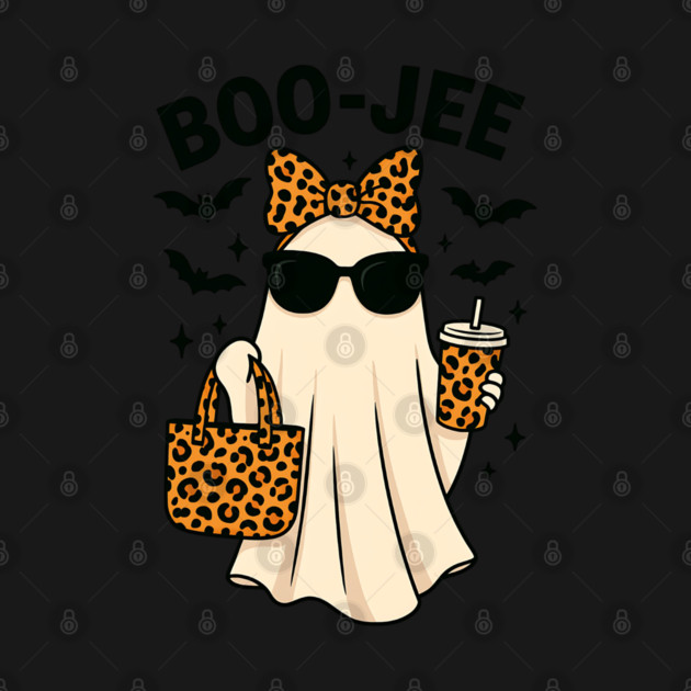 Boo Jee Ghost Shirt with Leopard Print Accessories by UrbanLifeApparel