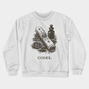 Ancient Codex Scroll and Apothecary Still Life Crewneck Sweatshirt