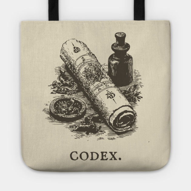 Ancient Codex Scroll and Apothecary Still Life Tote by TuncGK