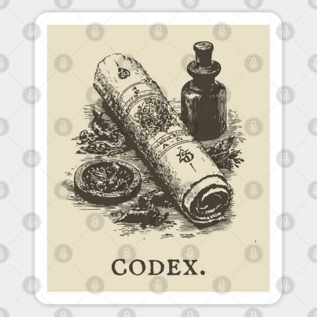 Ancient Codex Scroll and Apothecary Still Life Sticker by TuncGK