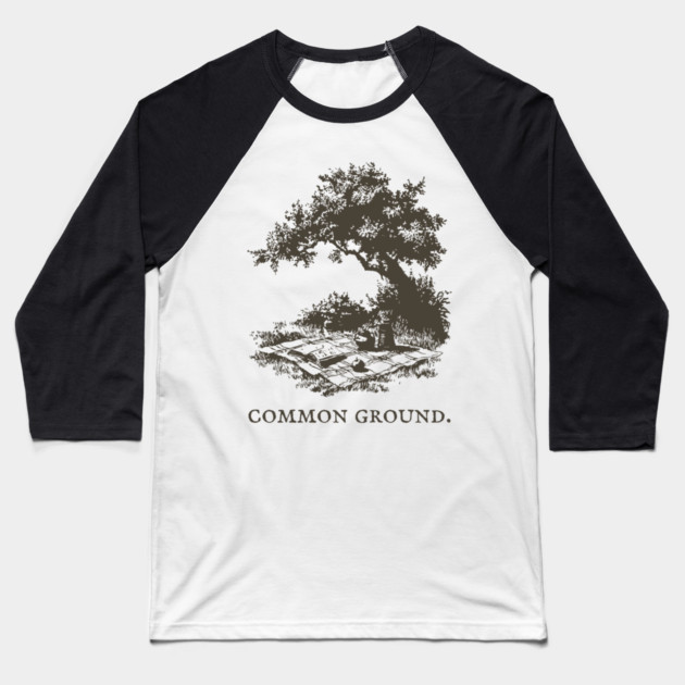 Common Ground Picnic in the Park Illustration Baseball T-Shirt by TuncGK