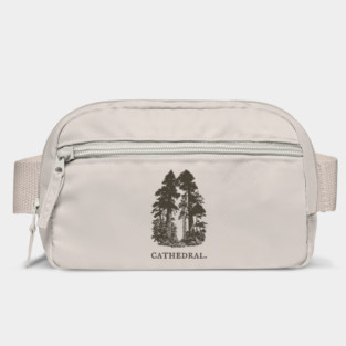 Forest Cathedral Redwood Trees Illustration Bag