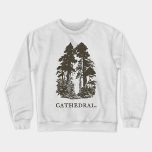 Forest Cathedral Redwood Trees Illustration Crewneck Sweatshirt
