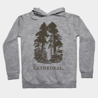 Forest Cathedral Redwood Trees Illustration Hoodie