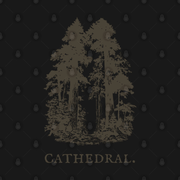 Forest Cathedral Redwood Trees Illustration by TuncGK