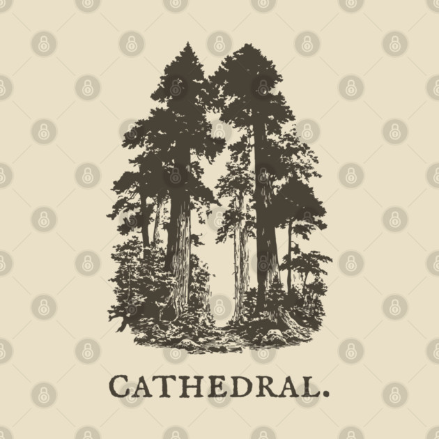 Forest Cathedral Redwood Trees Illustration by TuncGK