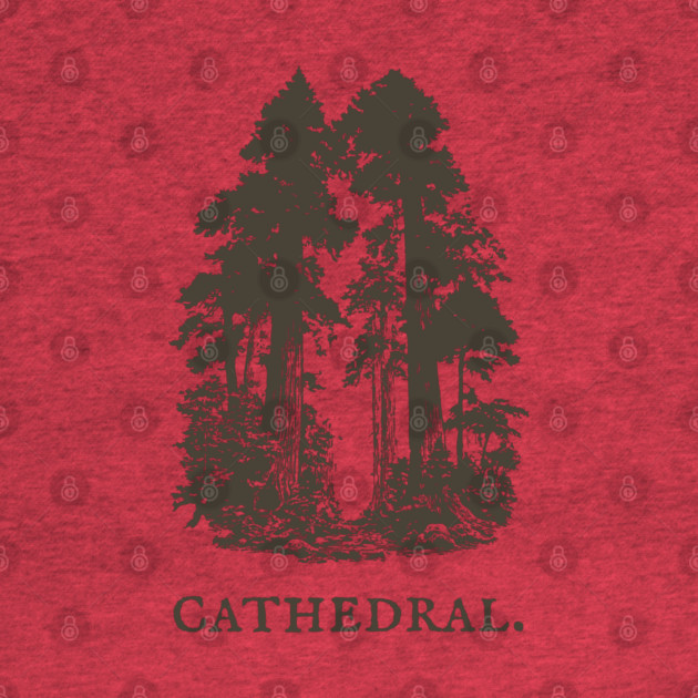 Forest Cathedral Redwood Trees Illustration by TuncGK