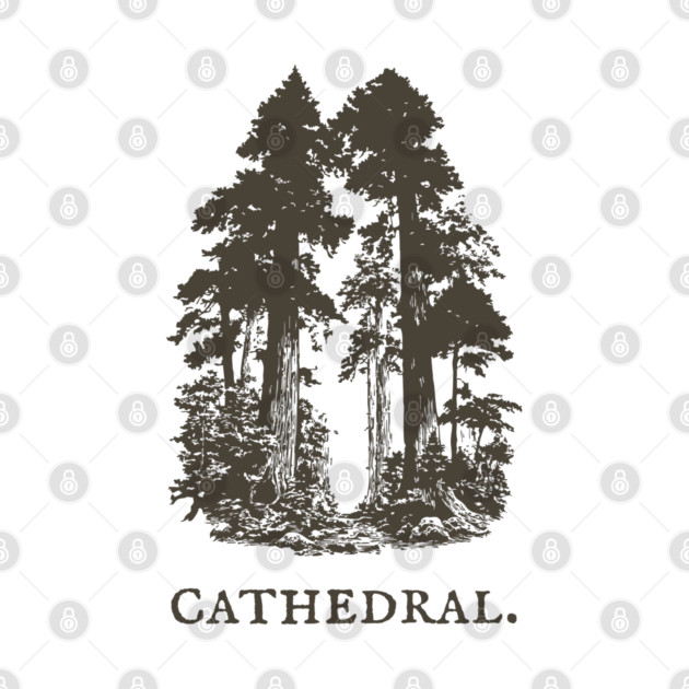 Forest Cathedral Redwood Trees Illustration by TuncGK