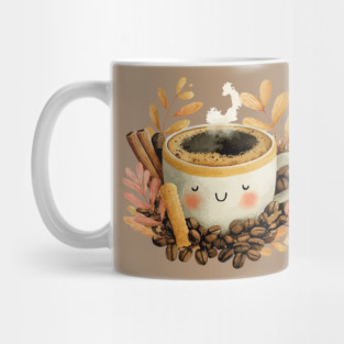 Cozy Coffee Cup with Cinnamon - Barista Folk Art Mug