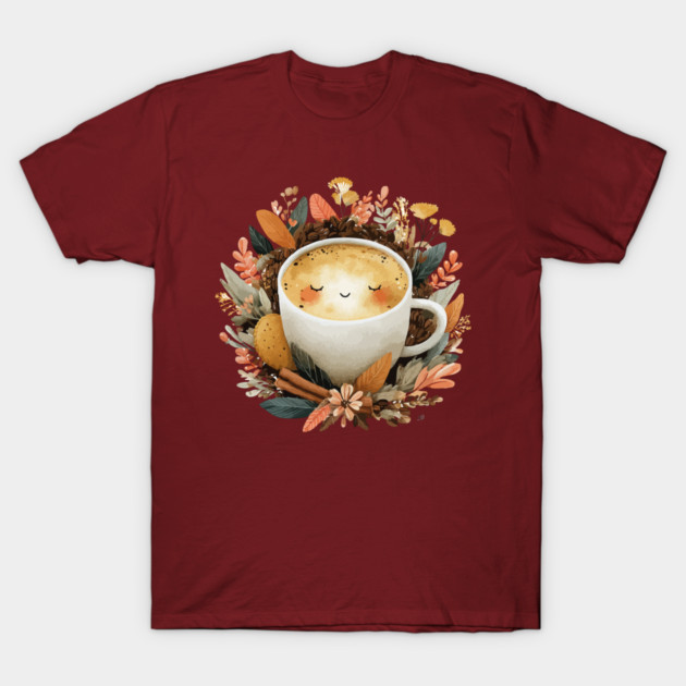 Cozy Latte Art with Cinnamon - Writer & Student Fuel T-Shirt by TuncGK