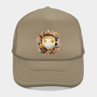 Cozy Latte Art with Cinnamon - Writer & Student Fuel Hat