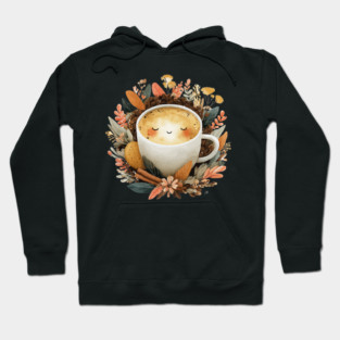 Cozy Latte Art with Cinnamon - Writer & Student Fuel Hoodie