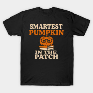 Smartest Pumpkin in the Patch Cute Halloween Graphic T-Shirt