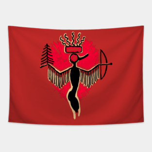 Deity Of Native Americans / Indian Tapestry