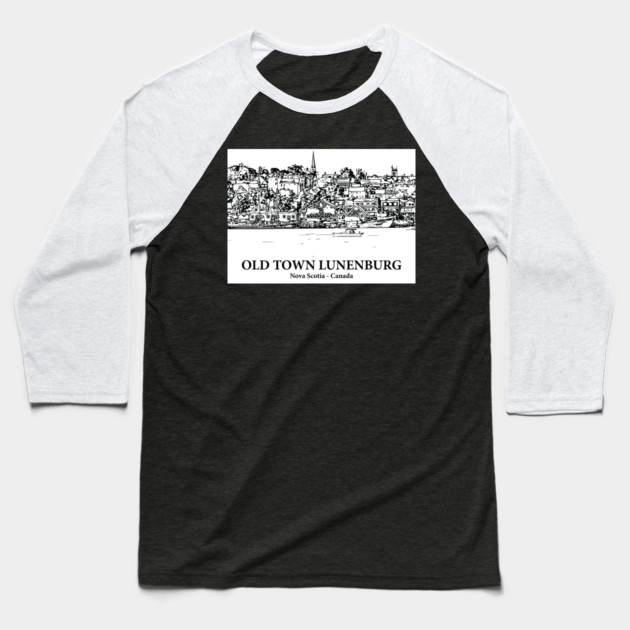 Old Town Lunenburg - Nova Scotia Baseball T-Shirt by Lakeric
