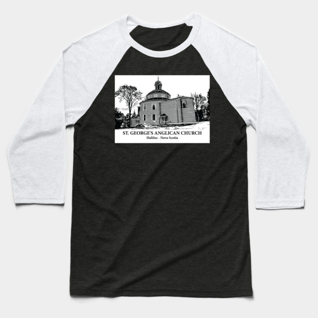 St. George's Anglican Church - Halifax NS Baseball T-Shirt by Lakeric