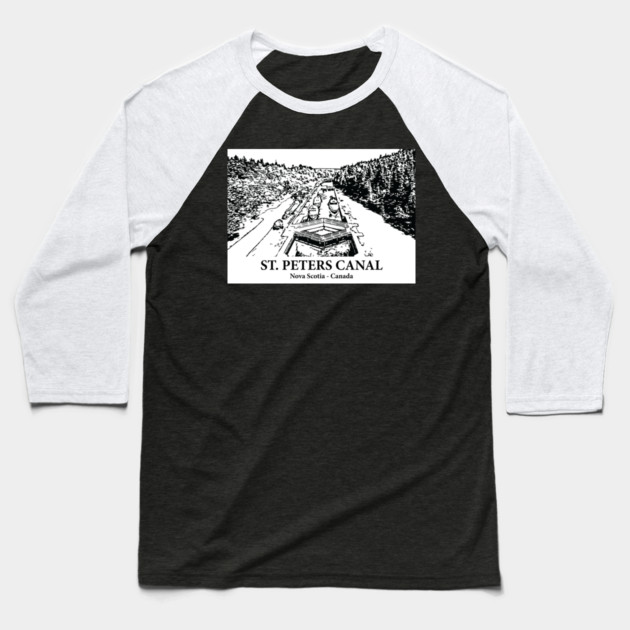 St. Peters Canal - Nova Scotia Baseball T-Shirt by Lakeric