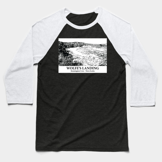Wolfe's Landing - Kennington Cove NS Baseball T-Shirt by Lakeric