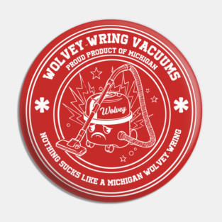Nothing Sucks Like Michigan Wolvey-Wring Vacuum | Funny Rivalry College Football Shirt Pin