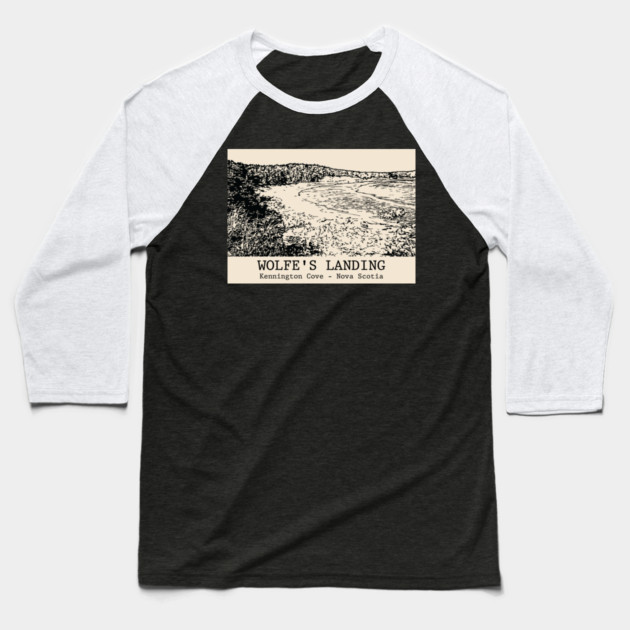 Wolfe's Landing - Kennington Cove NS Baseball T-Shirt by Lakeric
