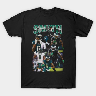 DeVonta Smith Eagles Grit-Style Art Collage T-Shirt