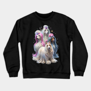 Long Haired Dogs | Cute Fluffy Dog Lover Tee Crewneck Sweatshirt