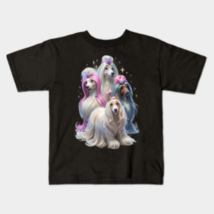 Long Haired Dogs | Cute Fluffy Dog Lover Tee Kids T-Shirt