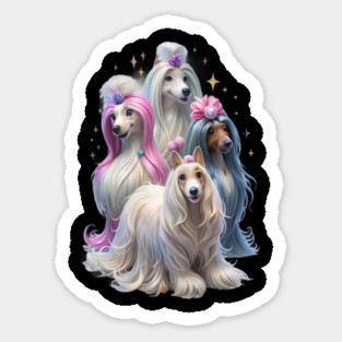 Long Haired Dogs | Cute Fluffy Dog Lover Tee Magnet