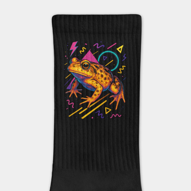Retro Neon Couchs Spadefoot Toad - Glowing Vaporwave Amphibian Artwork by Reptiq's Store