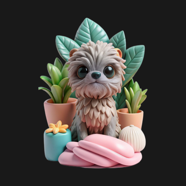 Cute Fluffy Creature Pet Art | Whimsical Animal Design by IamActiveDog