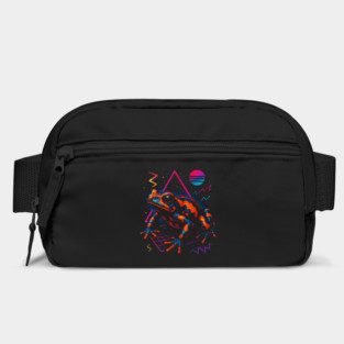 Retro Neon Bumble Bee Toad - Futuristic Neon Amphibian Design Bag