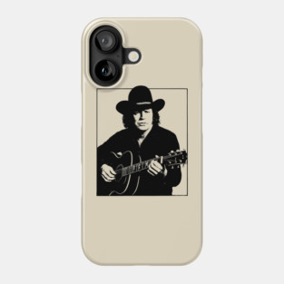 David Allan Coe Outlaw Legend Black and White Poster Style Phone Case