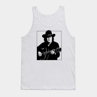 David Allan Coe Outlaw Legend Black and White Poster Style Tank Top