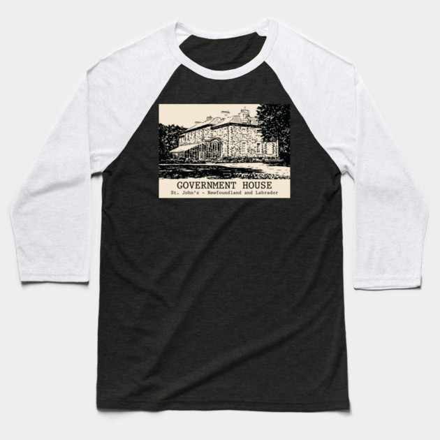 Government House - St. John's NL Baseball T-Shirt by Lakeric
