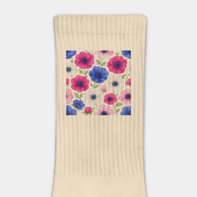 Anemone Watercolor Floral Pattern by Sharafeldin  's Store