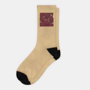 Begonia Rex Vibrant Modern Floral Socks