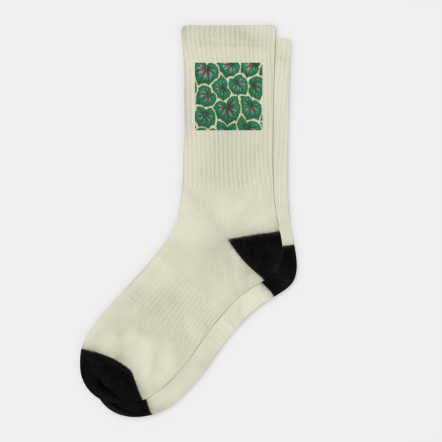 Begonia Rex Modern Floral Socks by Sharafeldin  's Store